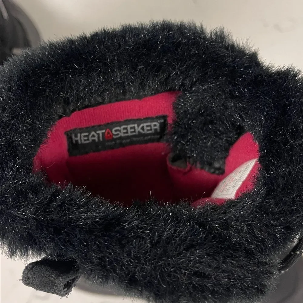 The North Face Kids' Shellista Lace Waterproof Black Fur-Lined Boots Size 11